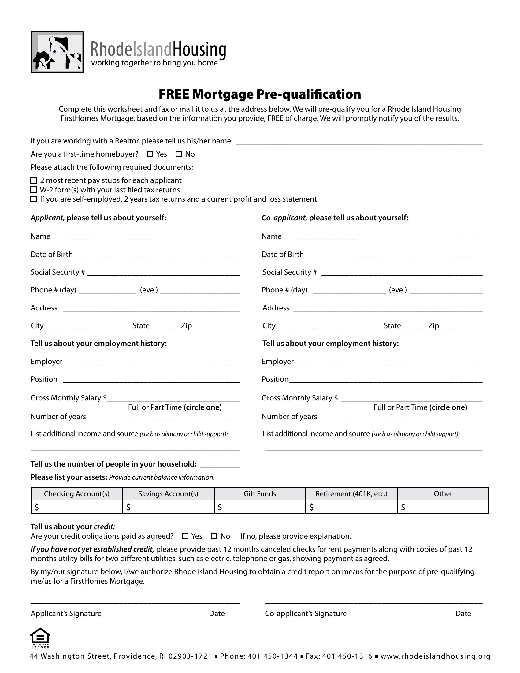 Blank Mortgage Prequalification Worksheet Fill Out And Print Pdfs