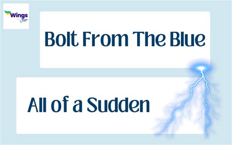 Bolt From The Blue Meaning Examples Synonyms Leverage Edu