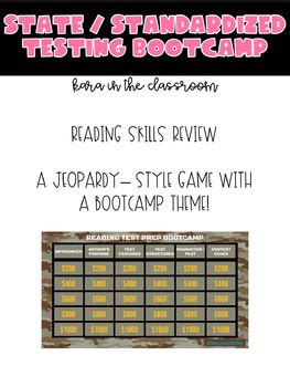 Boot Camp Reading Skills Game State Standardized Testing End Of Year