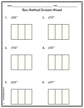 Fun and Free Box Division Worksheets for Kids