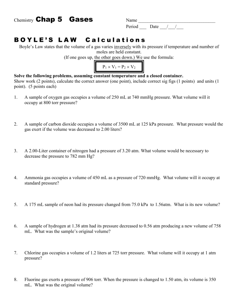 Boyle's Law: Solve Gas Law Problems Easily