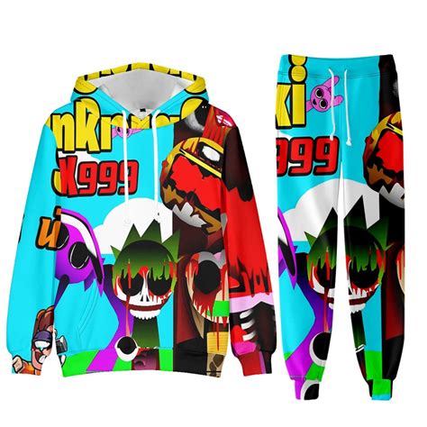 Boys Sprunki 3D Figure Printed Sweatshirt For Fans Gift Kids Sprunki Character Group Hoodie