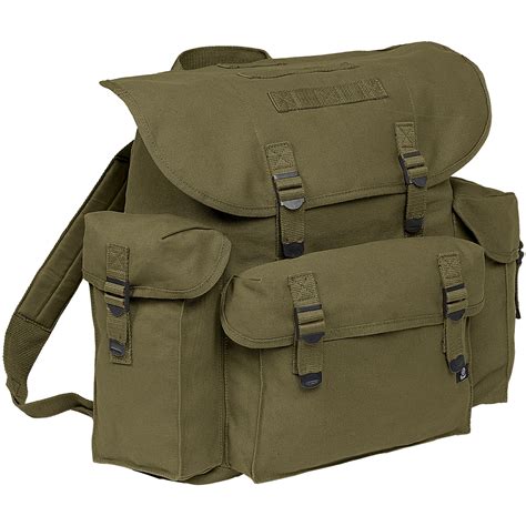 Brandit Classic Vintage Bw German Army Backpack Military Canvas Rucksack Olive 4051773045107 Ebay