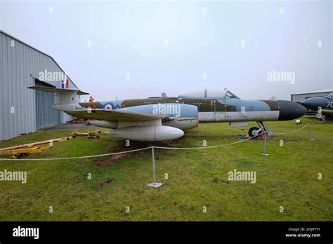 British Cold War Era Jet Aircraft On Display Stock Photo Alamy