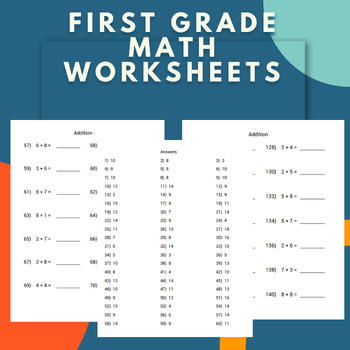 Build Strong Math Foundations With First Grade Math Worksheets Calcul