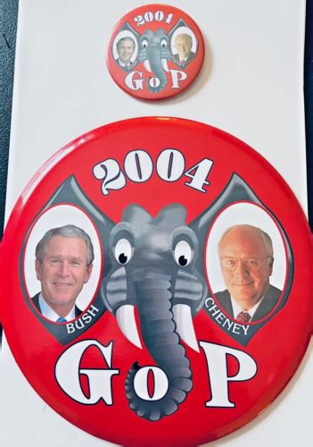 Bush Cheney 04 Gop Pinback Pin Button George W Bush Ebay