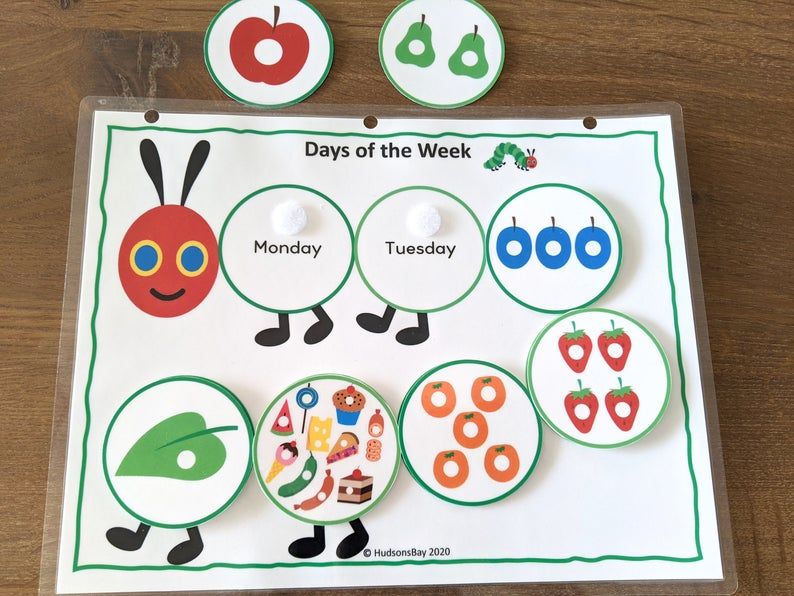 Busy Book Printable The Very Hungry Caterpillar Activity Etsy Hungry Caterpillar Activities