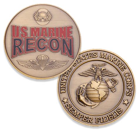 Buy Marine Corps Recon Challenge Coin Usmc Force Reconnaissance Coin Semper Fi Designed By