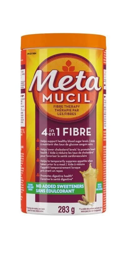 Buy Metamucil Fibre Therapy 4 In 1 Smooth Texture Powder Unflavoured At Well Ca Free Shipping