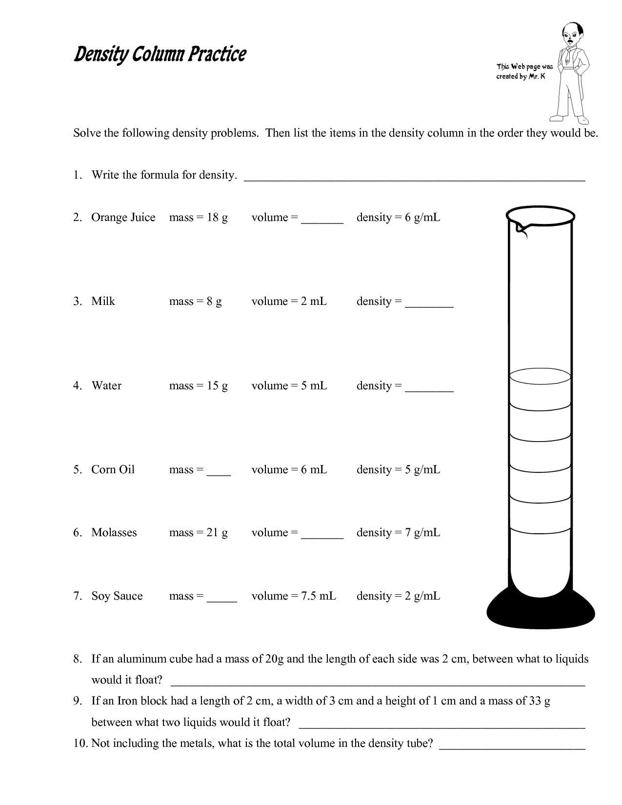 Mastering Density Calculation: Your Ultimate Worksheet Guide