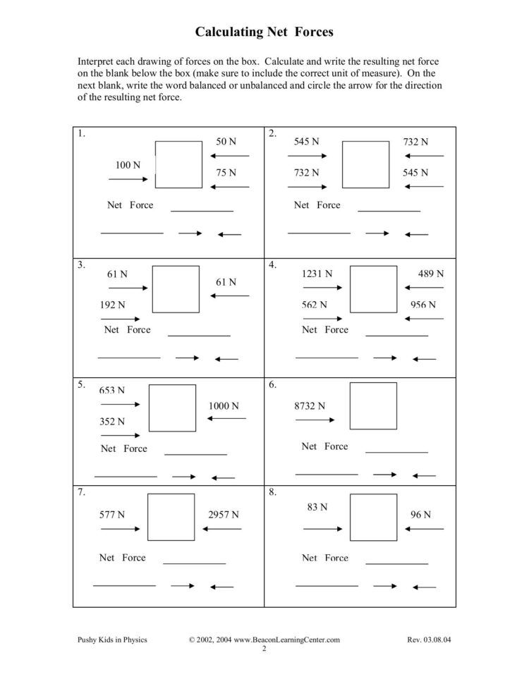 5 Steps to Calculate Net Force: Worksheet Guide