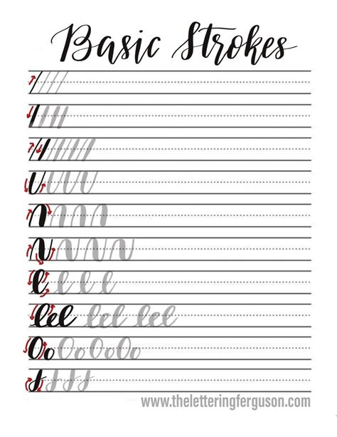 Calligraphy Worksheets Free Printable Pdf