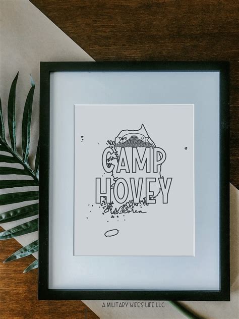 Camp Hovey Base Unframed Military Base Illustration Etsy