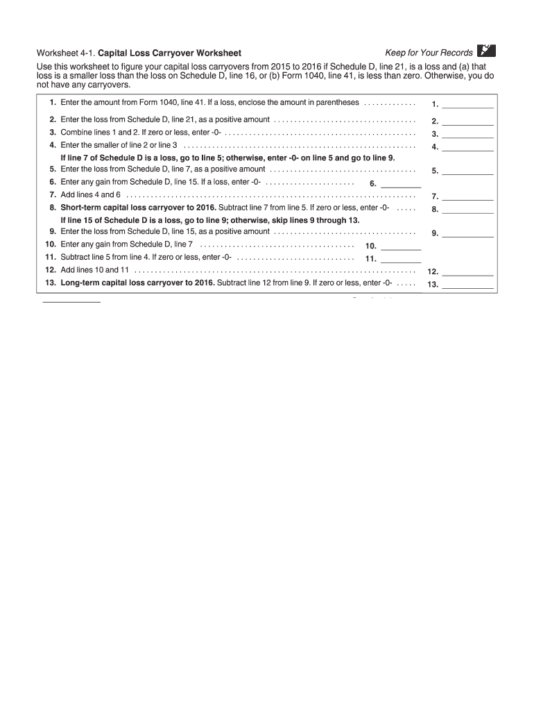 Capital Loss Carryover Worksheet: Master Your Tax Strategy