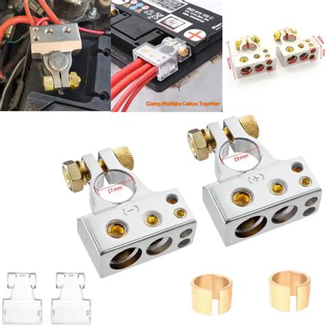 Car Fat Battery Terminals Kit For M6 M8 Xs Power Battery Bolt Use Only Aluminum Positive