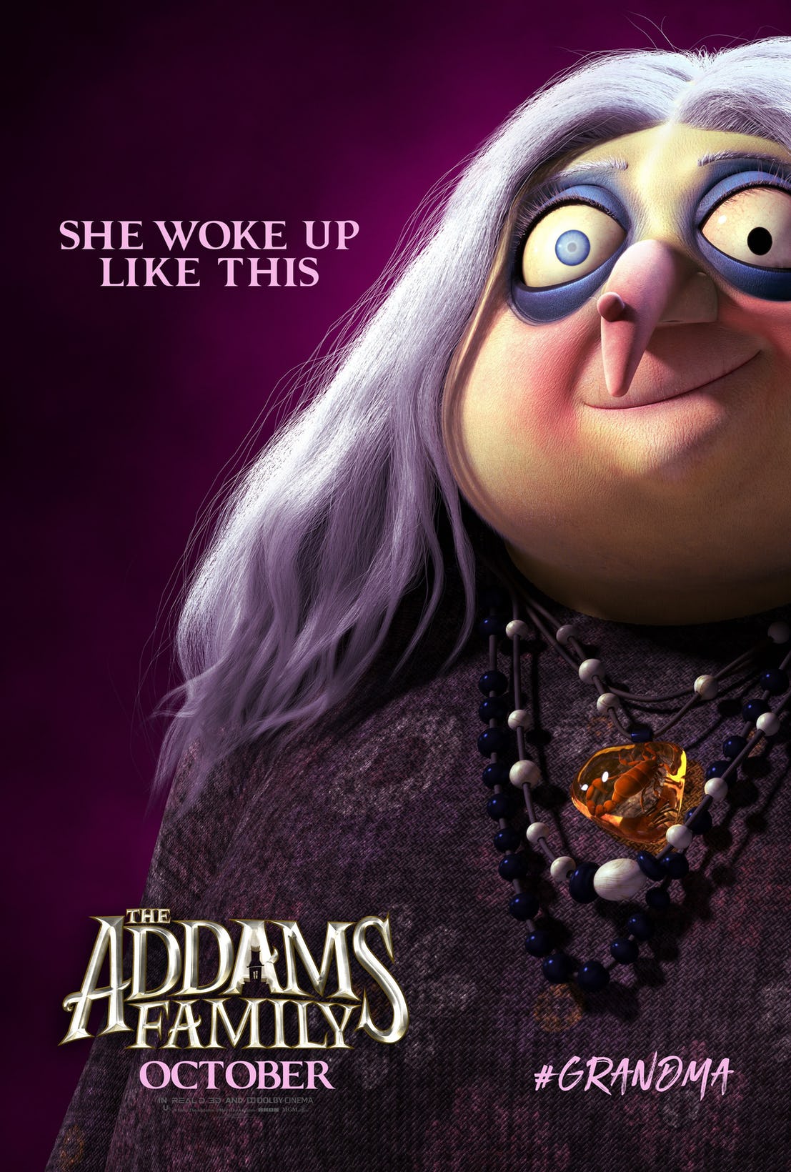 Cartoon Character With A Big Nose The Addams Family Releases 9 New Character Posters Ybmw