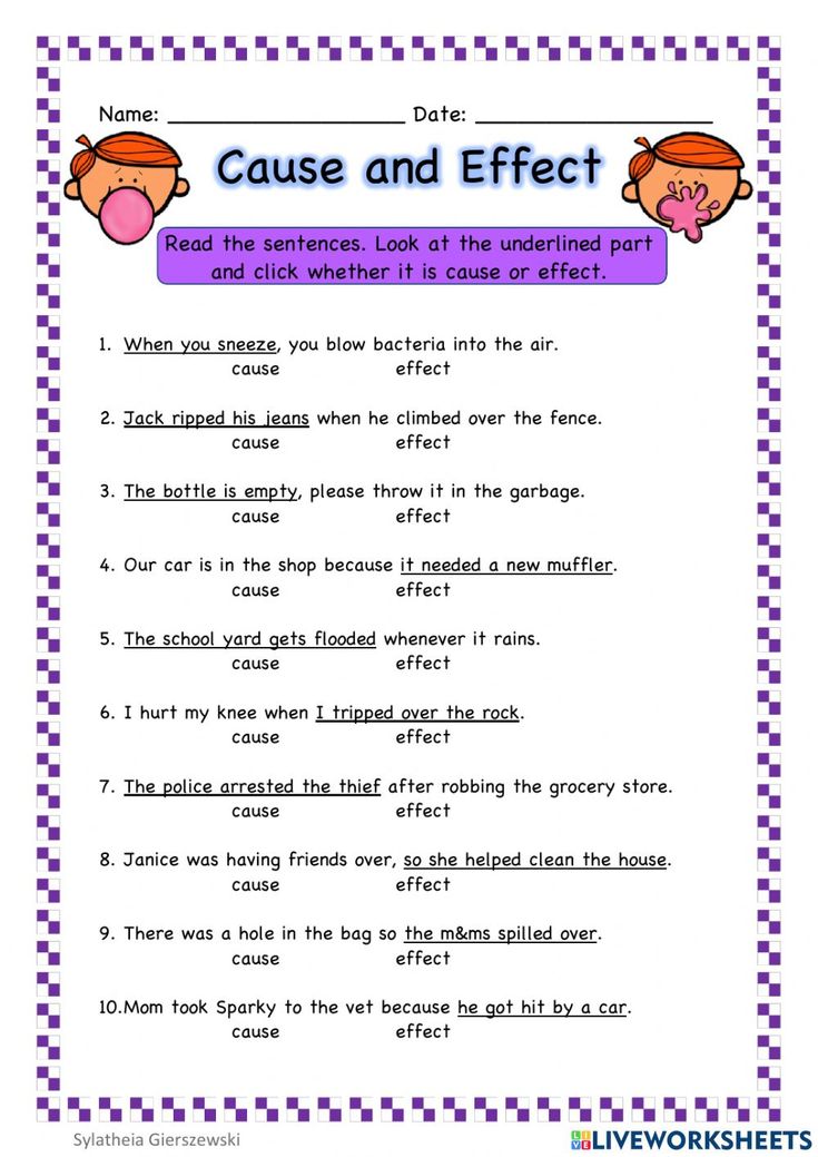 Unlock Learning with Free Cause and Effect Worksheets