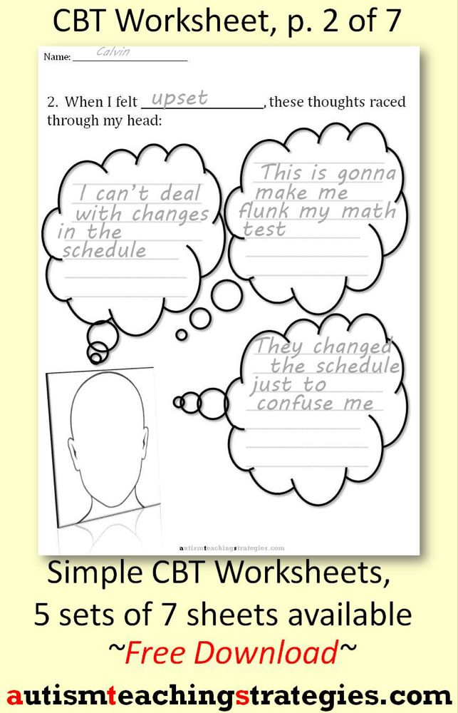 Cbt Worksheets Bundle Therapy Journal Prompts Printable Etsy