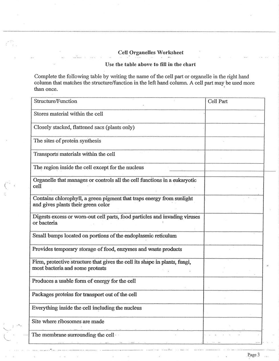 Cell Organelle Coloring Worksheet 232 Page Worksheets Samples