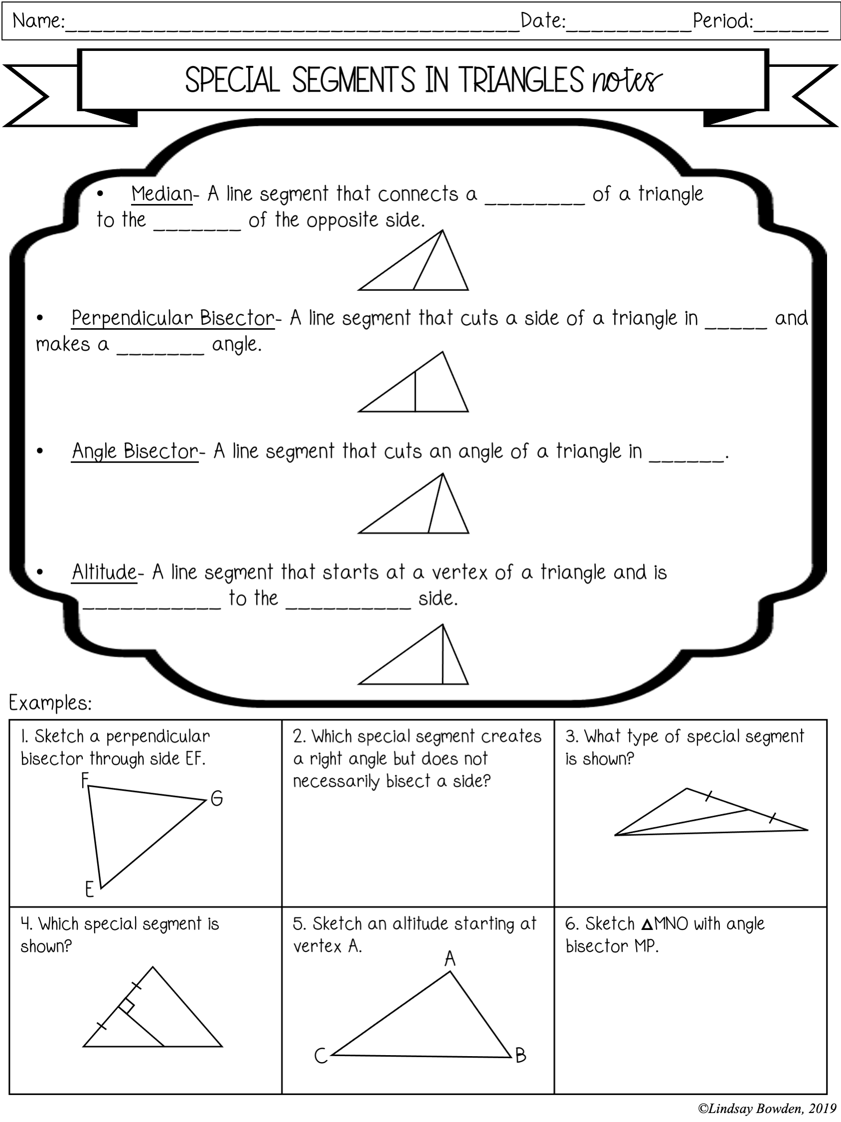 Centers Of Triangles Worksheet Englishworksheet My Id