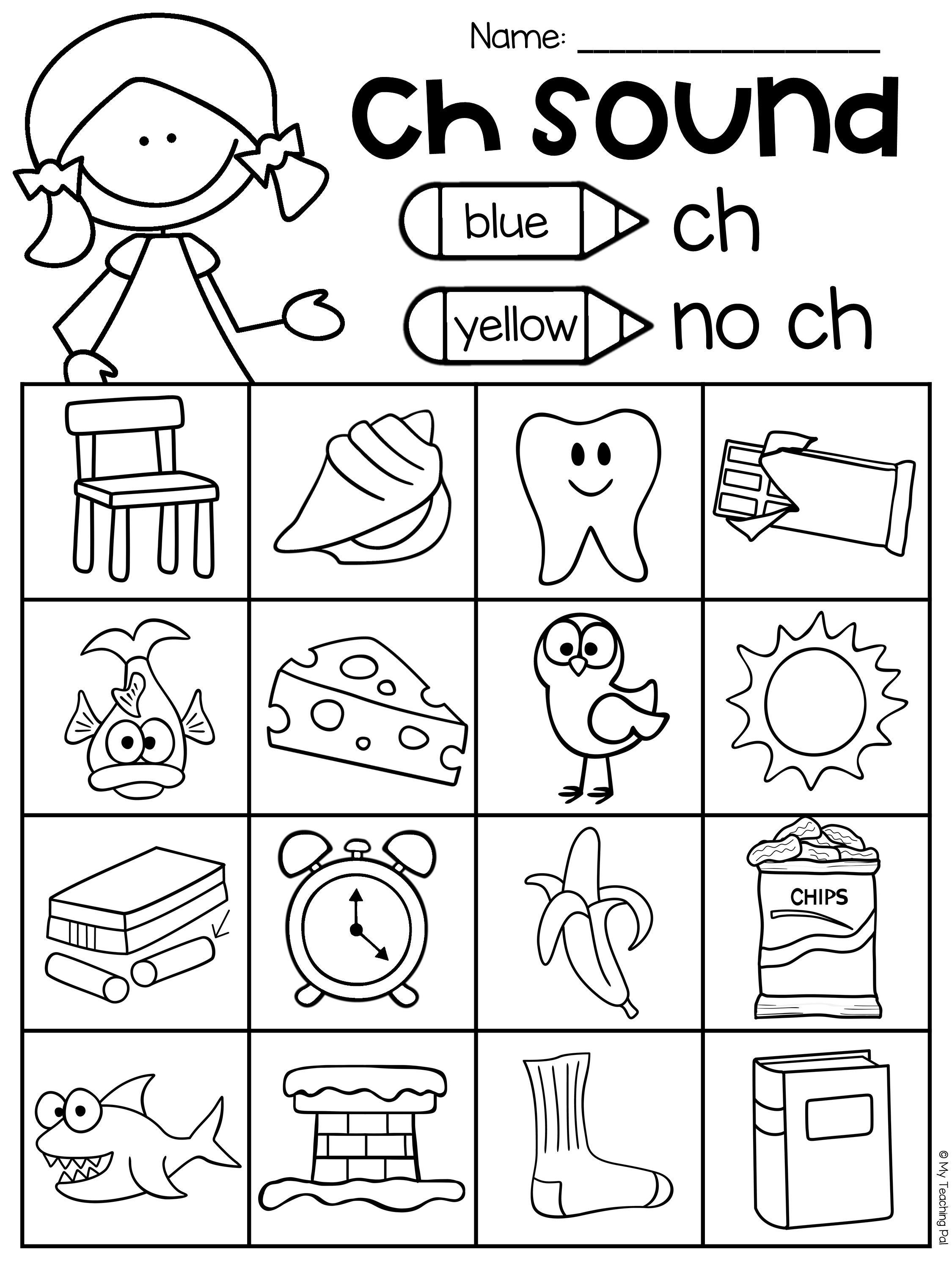 Fun Ch Diagraph Worksheets for Kids