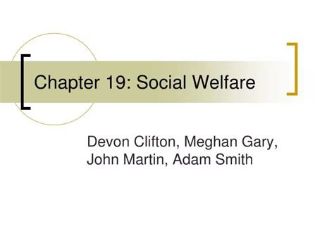 Chapter 19 Social Welfare Ppt Download