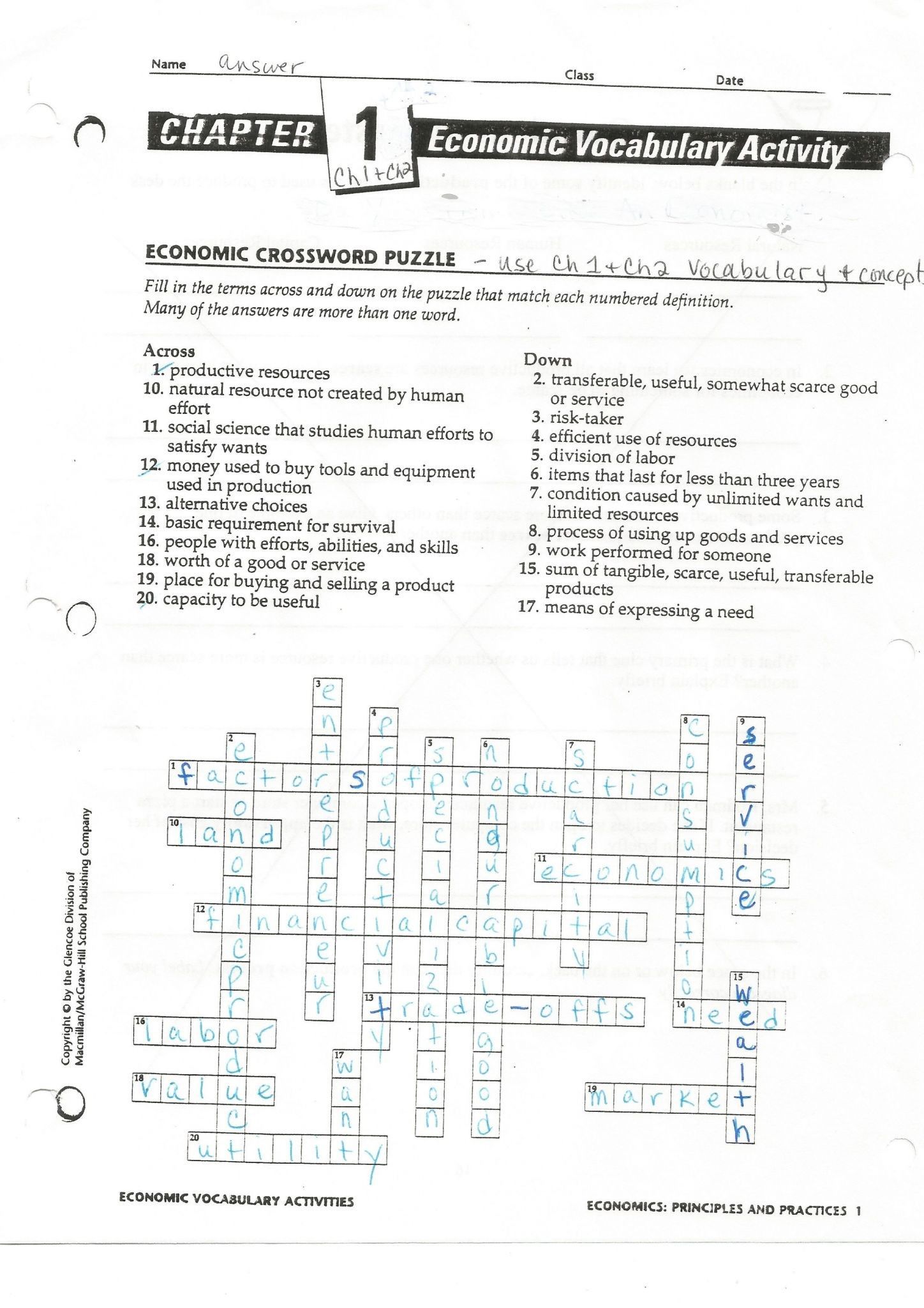 Chapter 5 Supply Economics Worksheet Answers Pdf Airslate Signnow