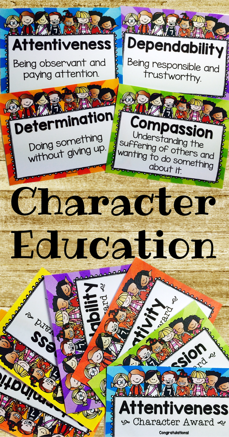 Character Education Activities With Posters Worksheets Awards And More