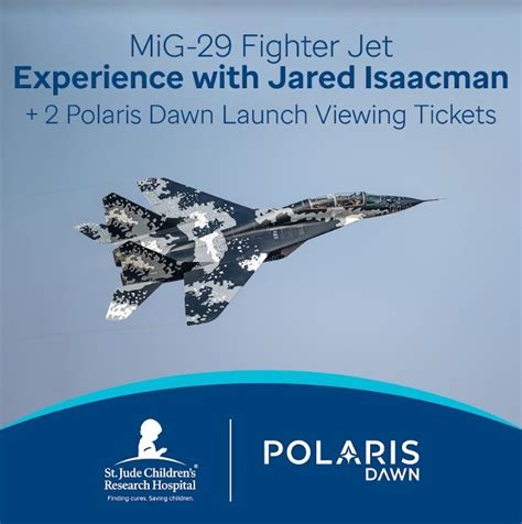 Charitybuzz Mig 29 Fighter Jet Experience With Polaris Dawn Mission Commander Jared Isaacman