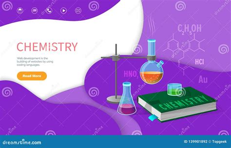 Chemistry School Discipline College Subjects Stock Vector Illustration Of Molecular Cartoon