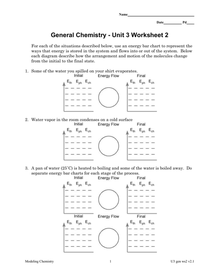 Chemistry Unit 4 Worksheet 4 Answers Key