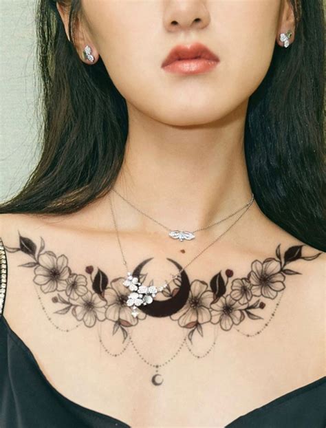 Chest Tattoo Ideas For Women Photos