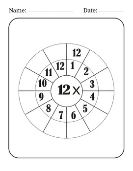 Circle Times Tables Worksheets Mastering Multiplication From 1X To 12X