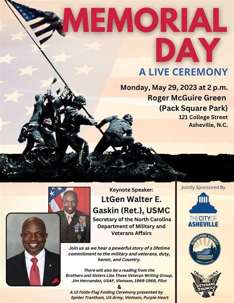 City Of Asheville Buncombe County And Veterans Council To Host Memorial Day Ceremony The City