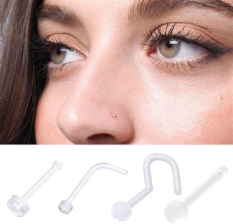 Clear Nose Stud Invisible Nose Retainer 22 Gauge Nose Stud Etsy Nose Piercing Jewelry Clear