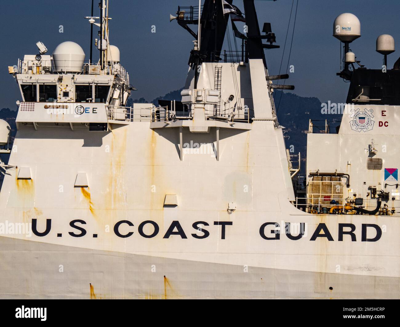 Coast Guard Cutter Docked At The Alameda Coast Guard Island In California Usa On Christmas Eve