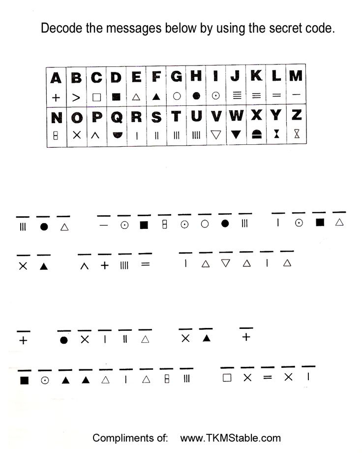 Coding And Decoding Worksheet