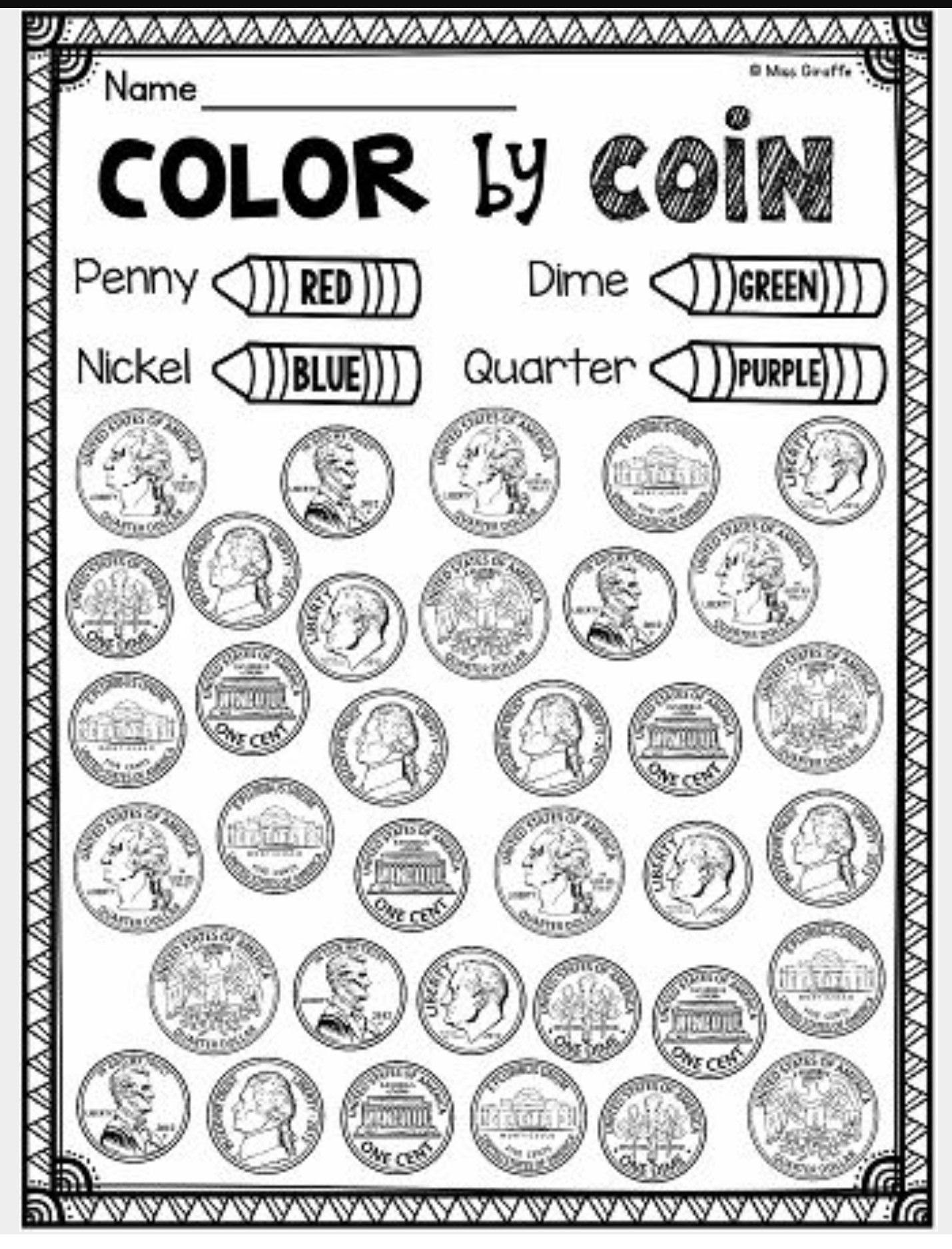 Coin Recognition Worksheet Free