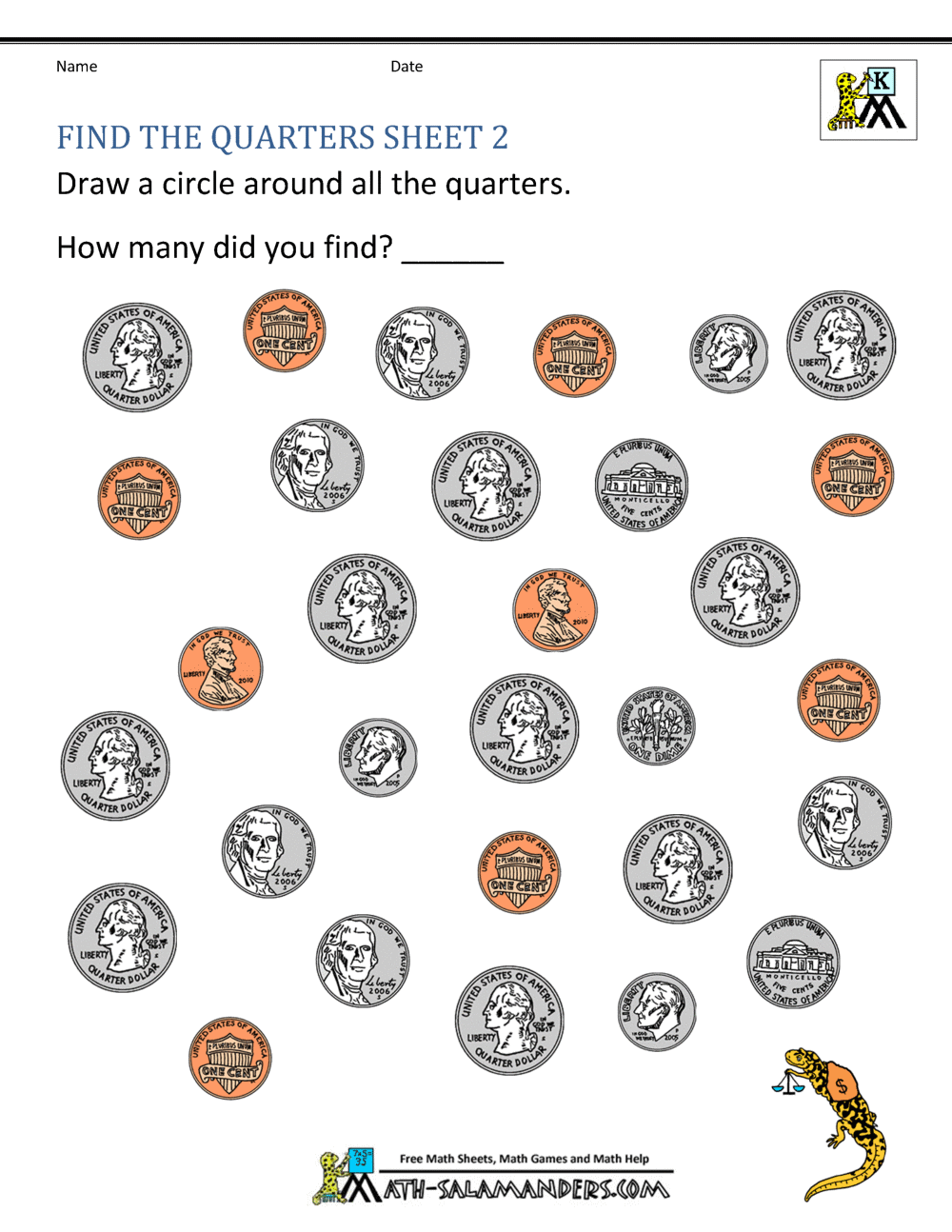 Coin Worksheets Kindergarten Printable Kindergarten Worksheets