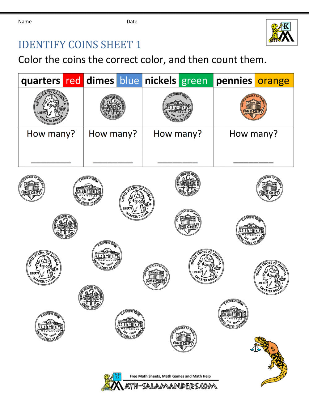 5 Fun Coin Worksheets for Kindergarten Kids