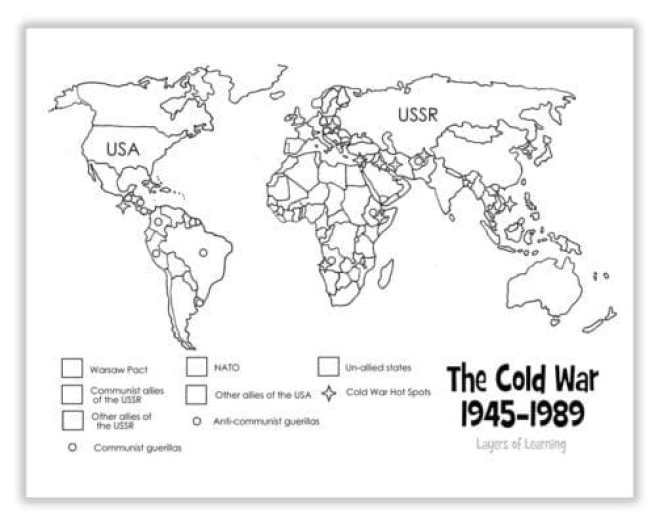 Cold War Map Printable