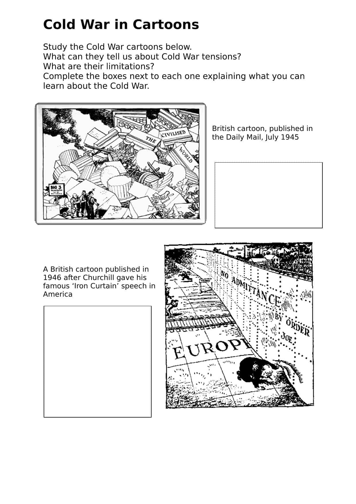 Cold War Presidents Foreign Policies Matching Worksheet With Answers