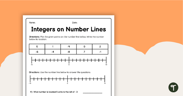 Collection Integers Number Line Worksheet Pictures Worksheet For