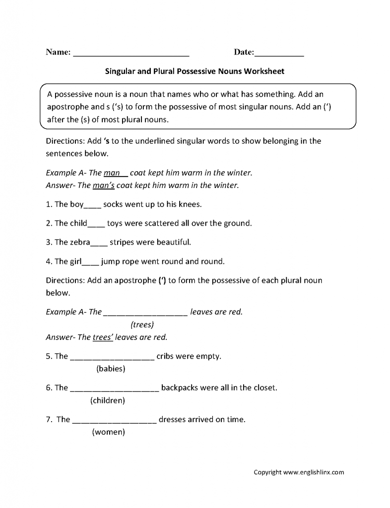 Collective Nouns Grade 5 Worksheets