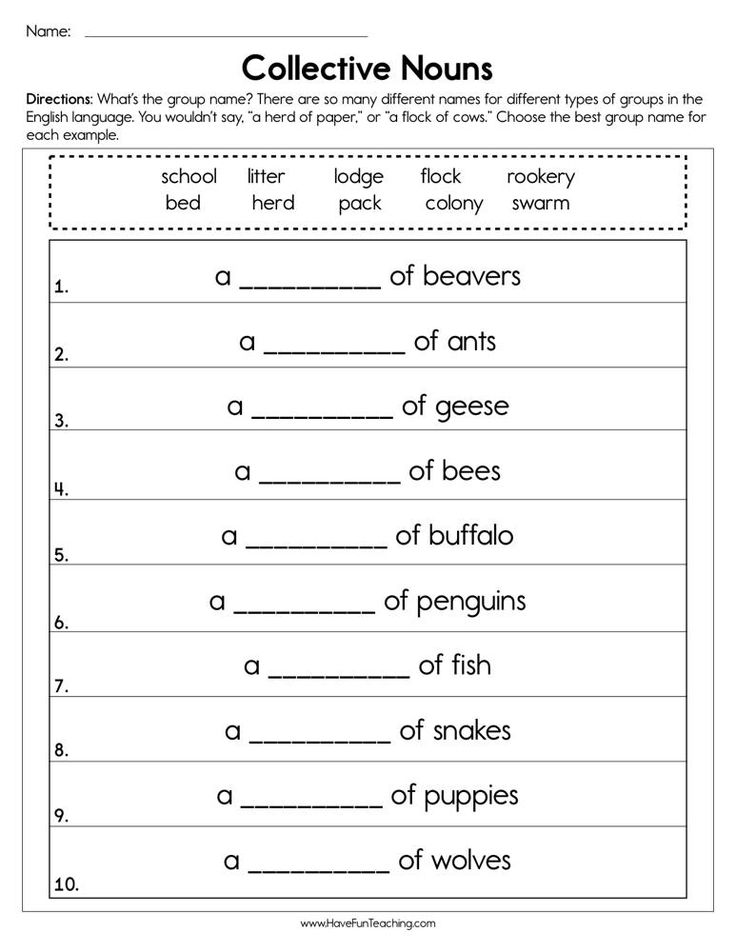 Collective Nouns Worksheet For Class 6 Ncert Guides Com