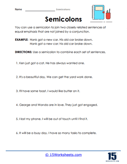 Colon And Semicolon Worksheets Worksheets Library