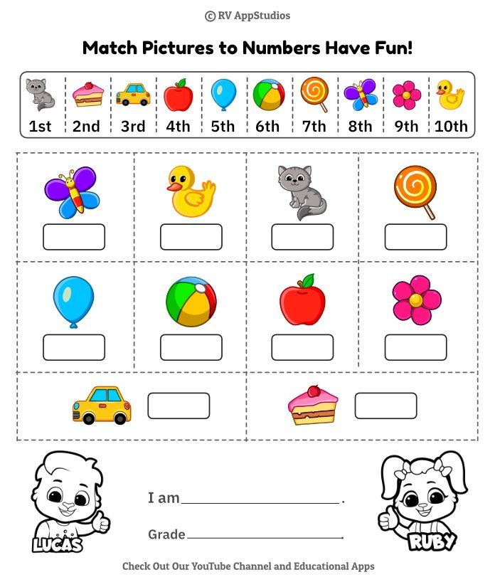 Colorful Ordinal Numbers Worksheet Free Printables For Kids