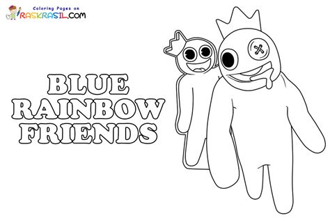 Coloriage De Blue Rainbow Friends Soalan Bake