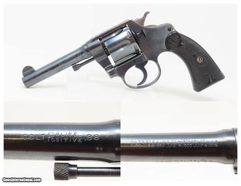 Colt Double Action Police Positive 38 Long Colt Self Defense Revolver