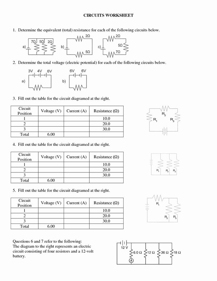 Combination Circuits Worksheet With Answers Kd 1567 Circuits In Series